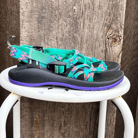 Chaco Green ZX/2 Classic Adjustable Sports Strappy Sandal Size US 4 - Picture 1 of 7